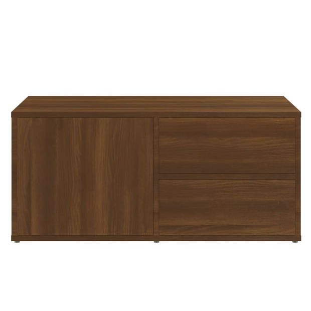 vidaXL Tv-meubel 80x34x36 cm bewerkt hout bruin eikenkleur