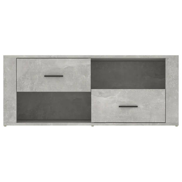 vidaXL Tv-meubel 100x35x40 cm bewerkt hout betongrijs