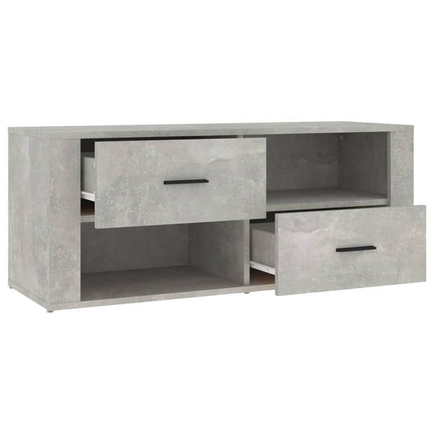 vidaXL Tv-meubel 100x35x40 cm bewerkt hout betongrijs