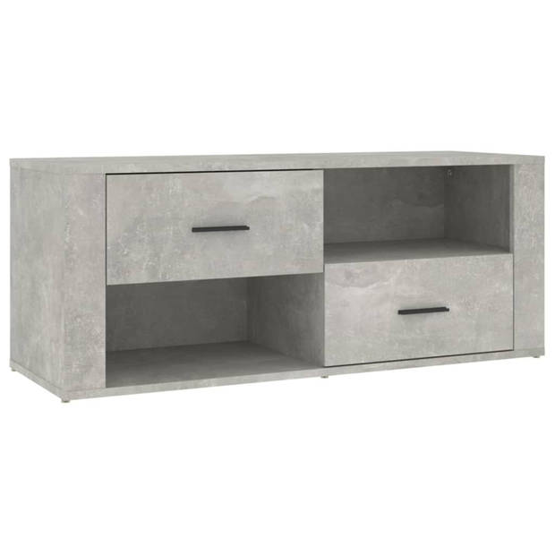 vidaXL Tv-meubel 100x35x40 cm bewerkt hout betongrijs