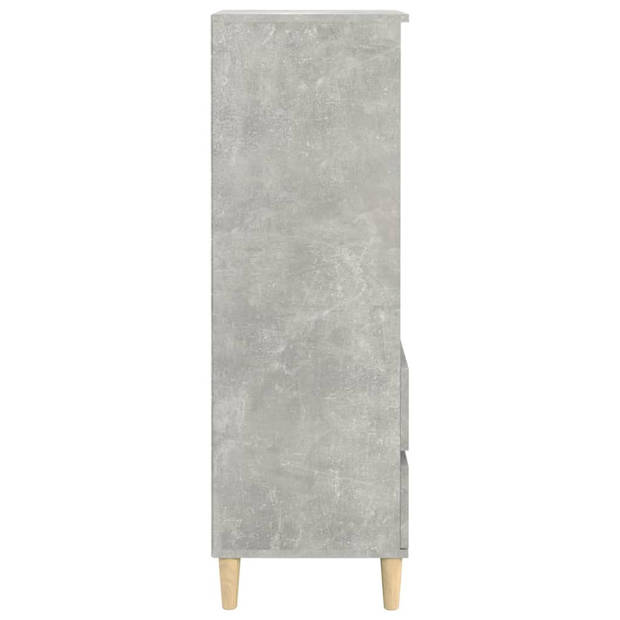 vidaXL Hoge kast 40x36x110 cm bewerkt hout betongrijs