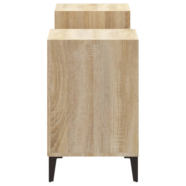 vidaXL Tv-meubel 160x35x55 cm bewerkt hout sonoma eikenkleurig