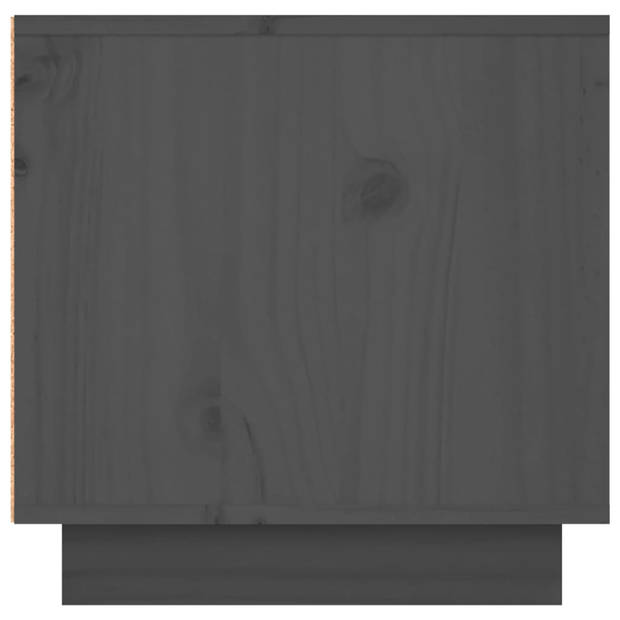 vidaXL Tv-meubel 156x40x40 cm massief grenenhout grijs