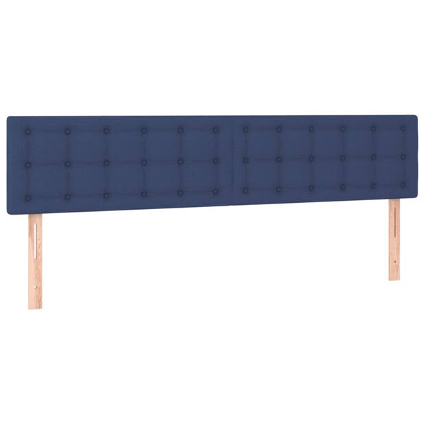 vidaXL Hoofdborden 2 st 80x5x78/88 cm stof blauw