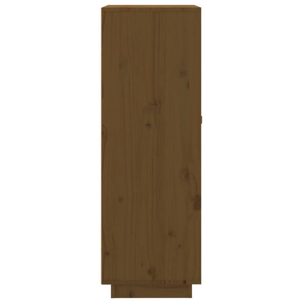 vidaXL Wijnkast 45x34x100 cm massief grenenhout honingbruin
