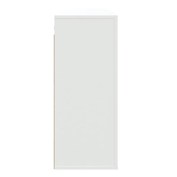 vidaXL Wandkast 80x33x80 cm bewerkt hout wit