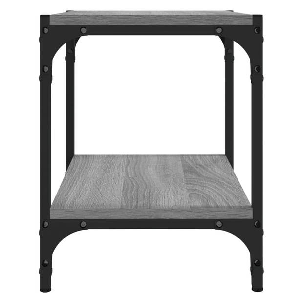 vidaXL Tv-meubel 40x33x41 cm bewerkt hout en staal grijs sonoma eiken