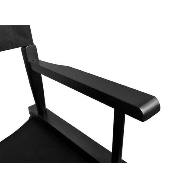 Beautylushh Wooden Makeup Chair Zwart - Visagie kruk - Make-Up stoel - Opvouwbare kruk - directie klapstoel