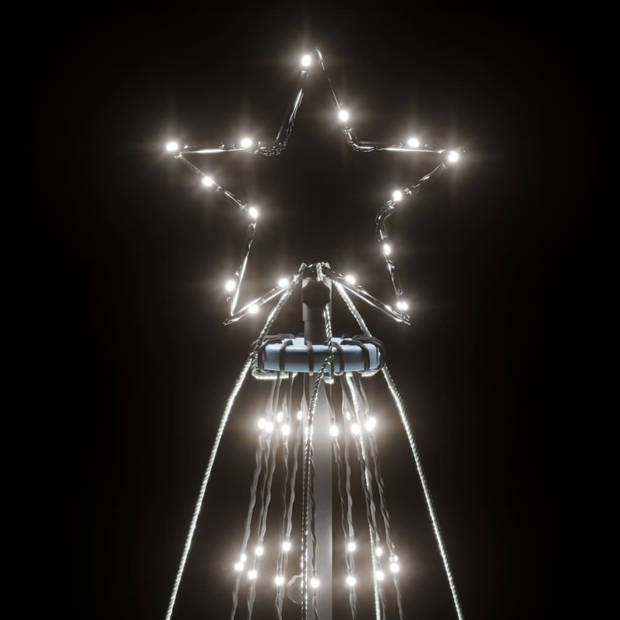 vidaXL Kerstboom met grondpin 1134 LED's koudwit 800 cm