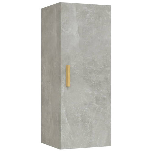 vidaXL Wandkast 34,5x34x90 cm bewerkt hout betongrijs