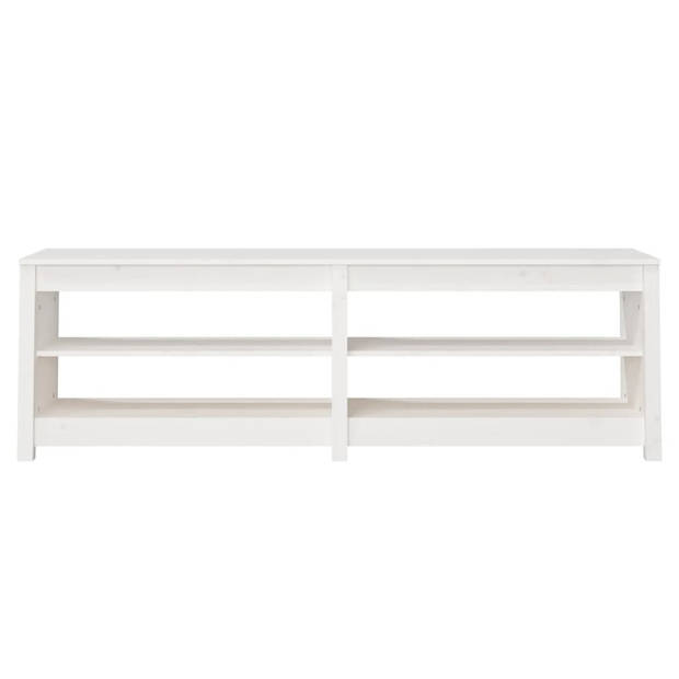 The Living Store Schoenenbank Classic Pine - Gangopslag - 160 x 36.5 x 50 cm - Wit