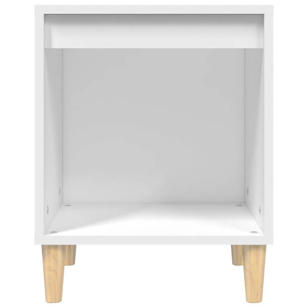 vidaXL Nachtkastje 40x35x50 cm bewerkt hout wit