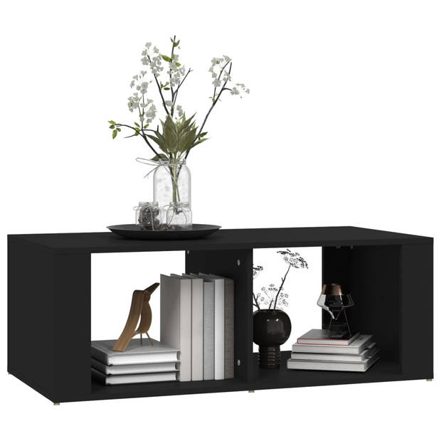 The Living Store Salontafel - Modern Living - Koffietafels - 100 x 50 x 36 cm - Zwart
