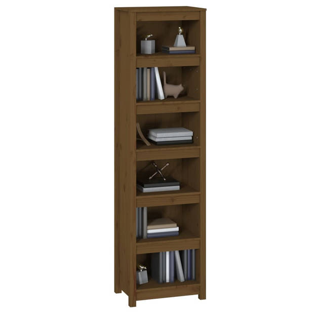 vidaXL Boekenkast 50x35x183 cm massief grenenhout honingbruin