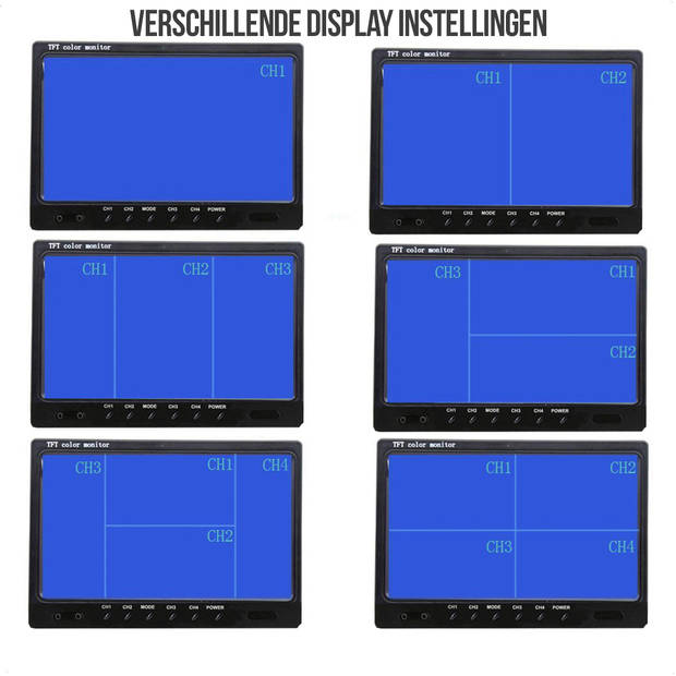 Strex Achteruitrijcamera Set Bedraad Met 4 Camera's (tegelijk bekijken) - 9