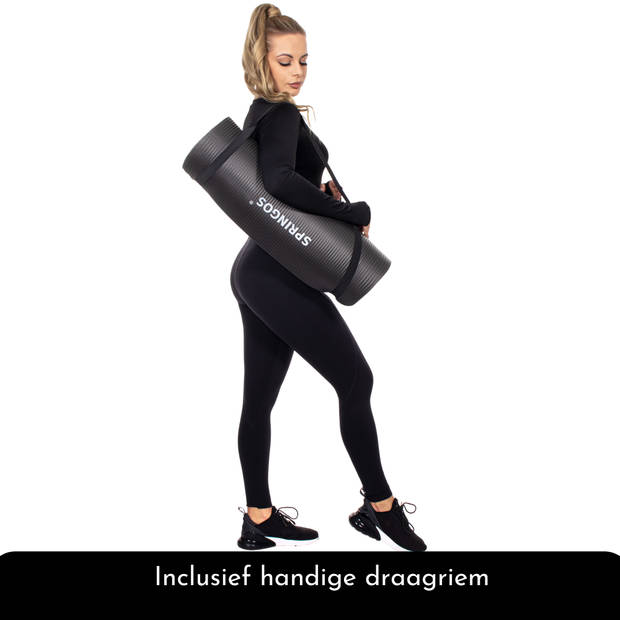 Yoga Mat Extra Dik (15 mm) Zwart