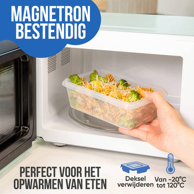 Strex Vershoudbakjes - Meal Prep Bakjes - Plastic Diepvries Bakjes - Met Deksel - 18 Delige set - BPA Vrije