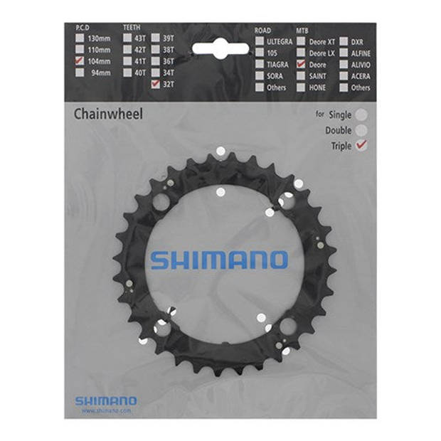 Shimano Kettingblad 9V FFC-M480 32T staal 4-arm zw