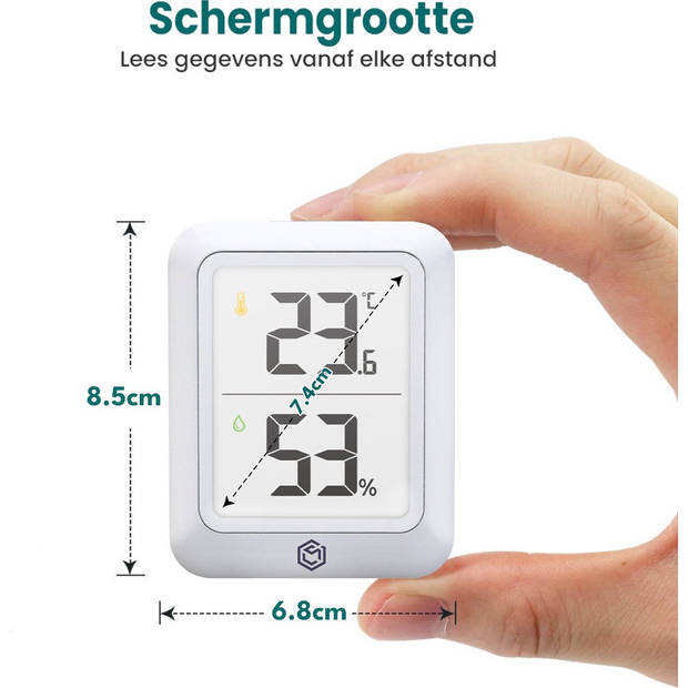 Ease Electronicz Hygrometer Min/Max - Luchtvochtigheidsmeter - Thermometer voor Binnen
