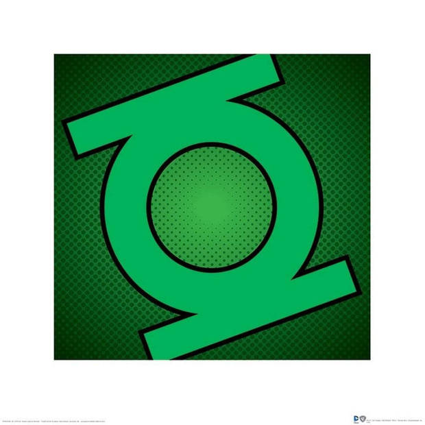 Kunstdruk DC Comics Green Lantern Symbol 40x40cm