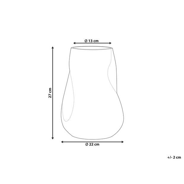 Beliani IMEROS - Bloemenvaas-Bruin-Glas