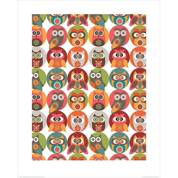 Kunstdruk Valentina Ramos - Owls Family 40x50cm