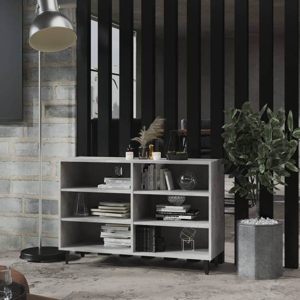 The Living Store Dressoir - Industriële stijl - 103.5 x 35 x 70 cm - Betongrijs