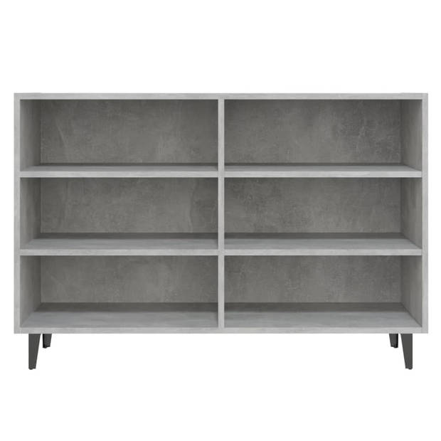 The Living Store Dressoir - Industriële stijl - 103.5 x 35 x 70 cm - Betongrijs