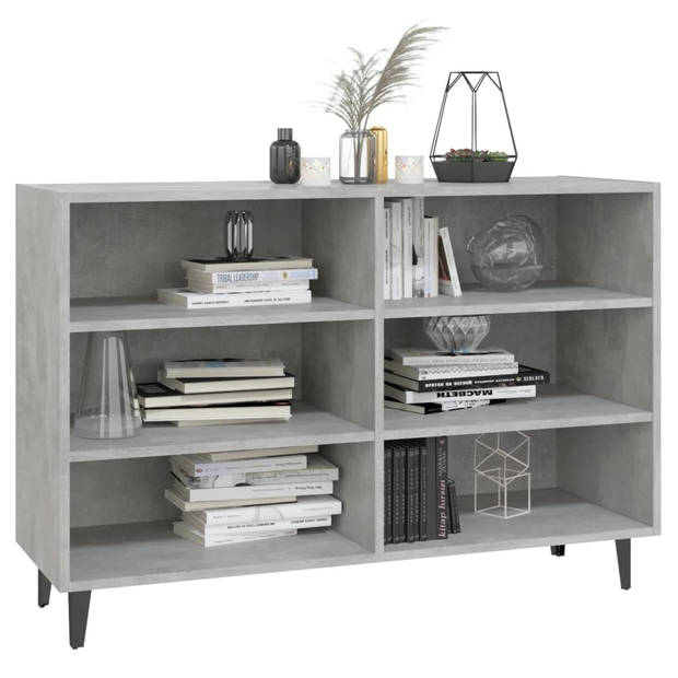 The Living Store Dressoir - Industriële stijl - 103.5 x 35 x 70 cm - Betongrijs