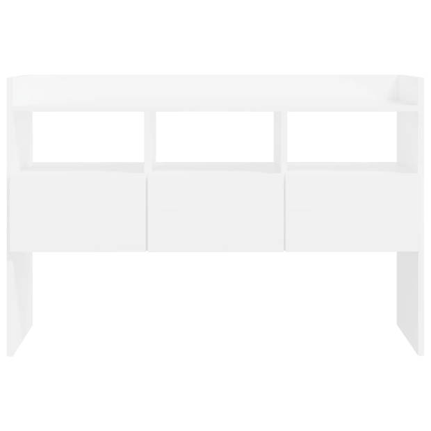 The Living Store Dressoir - Wit - 105 x 30 x 70 cm - 3 lades en 3 open vakken