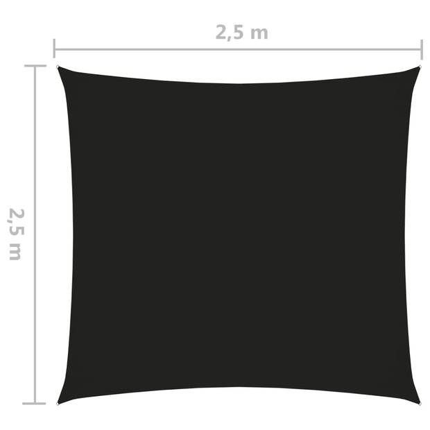 vidaXL Zonnescherm vierkant 2,5x2,5 m oxford stof zwart