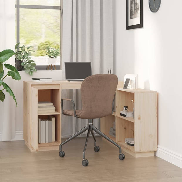 vidaXL Bureau 110x50x75 cm massief grenenhout