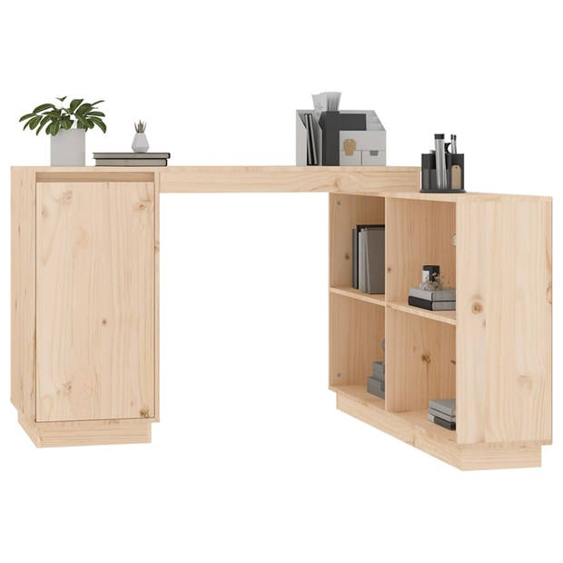 vidaXL Bureau 110x50x75 cm massief grenenhout