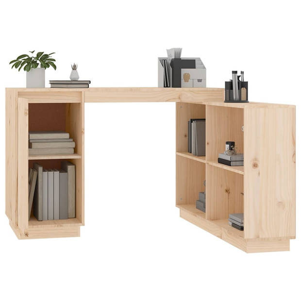 vidaXL Bureau 110x50x75 cm massief grenenhout