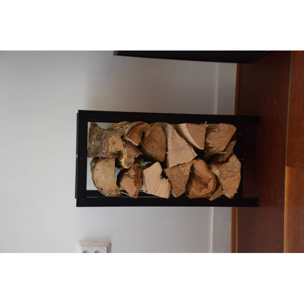 4livingz Uddevalla medium Haard Hout-rek - opslag haard hout - 25x48x74 cm