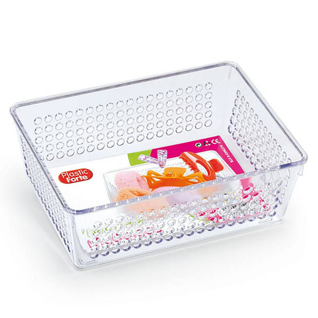 Plastic opberg bakjes van 18 x 13 cm - Opbergbox
