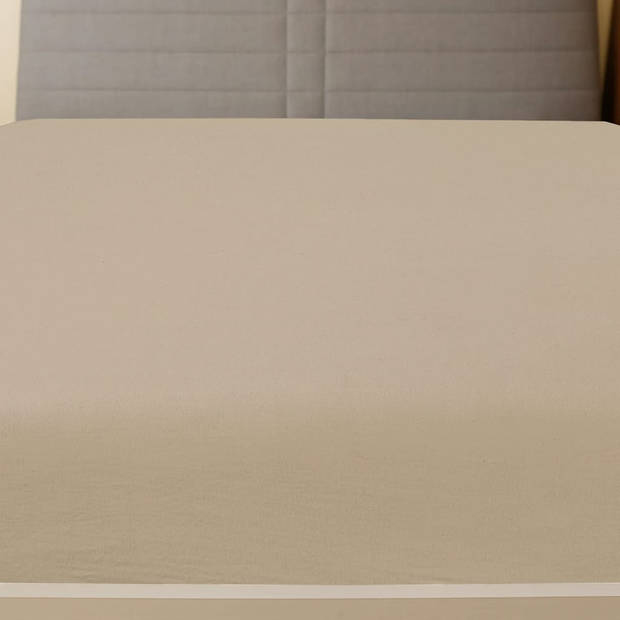 vidaXL Hoeslaken jersey 90x200 cm katoen taupe