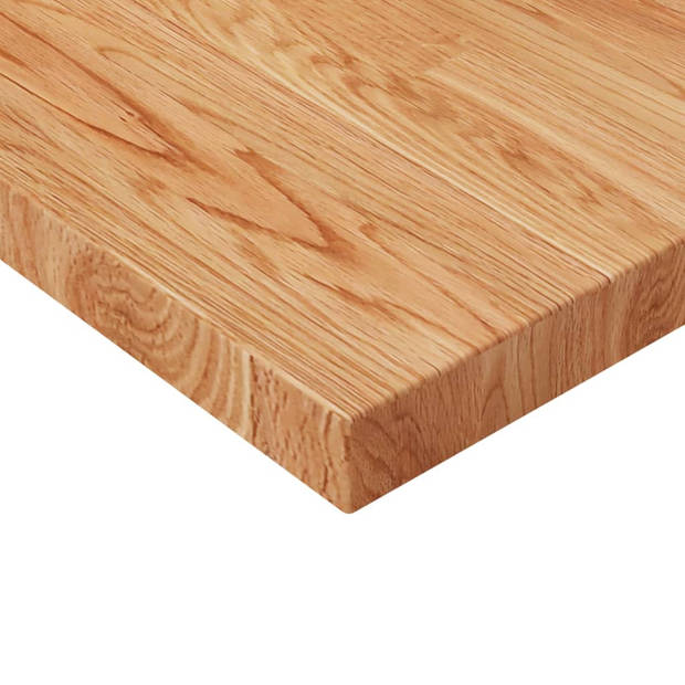 vidaXL Tafelblad vierkant 60x60x4cm massief eikenhout lichtbruin