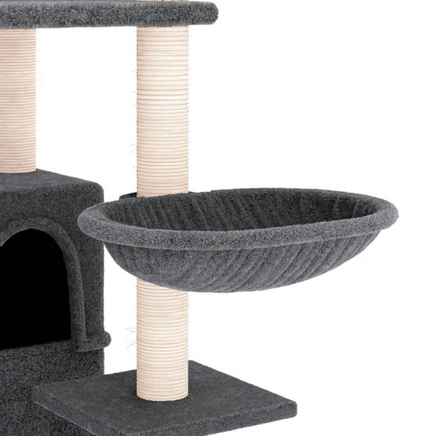 vidaXL Kattenmeubel met sisal krabpalen 175 cm donkergrijs