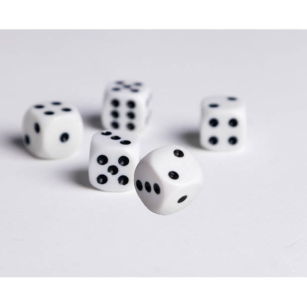 Speelgoed spellen Dobbelstenen wit 18x stuks - Dobbelspellen