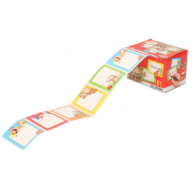 Sinterklaas inpakpapier/cadeaupapier 8x rollen en 50 naam stickers - Cadeaupapier