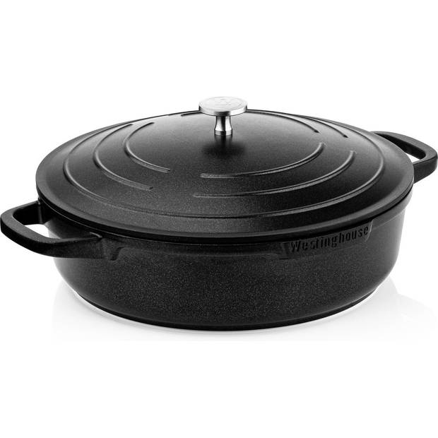 Westinghouse Pannenset Performance (Braadpan + Hapjespan) ø 28 cm - Zwart - Inductie en alle andere warmtebronnen