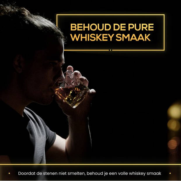 2BEHOME Whiskey set met decanteer karaf - incl 2 whiskey glazen en 6 whiskey stones en luxe geschenkdoos - Whiskey karaf