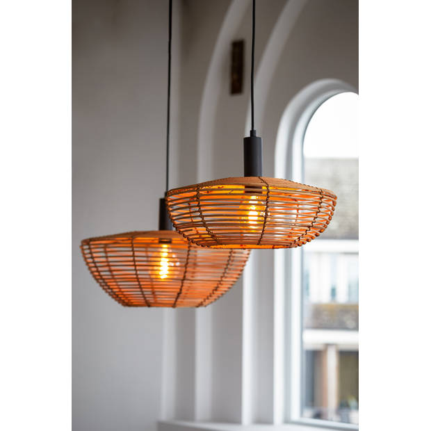 Light & Living - Hanglamp MILAN - Ø50x20cm - Bruin