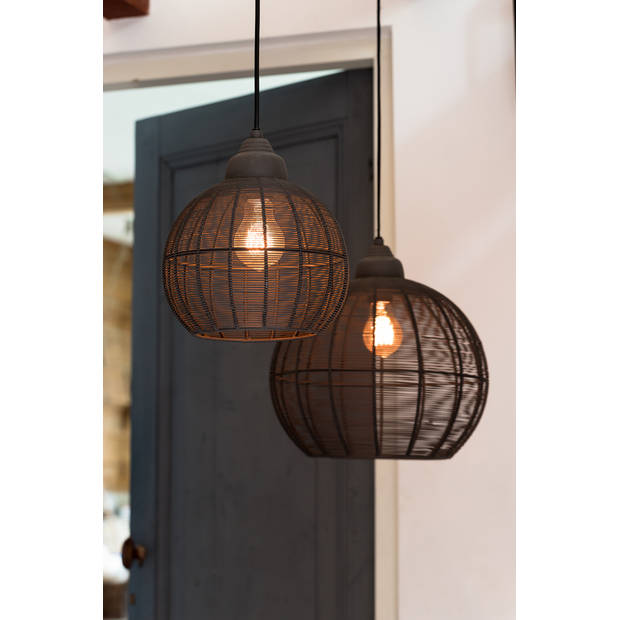 Light & Living - Hanglamp MILLA - Ø32x32.5cm - Zwart