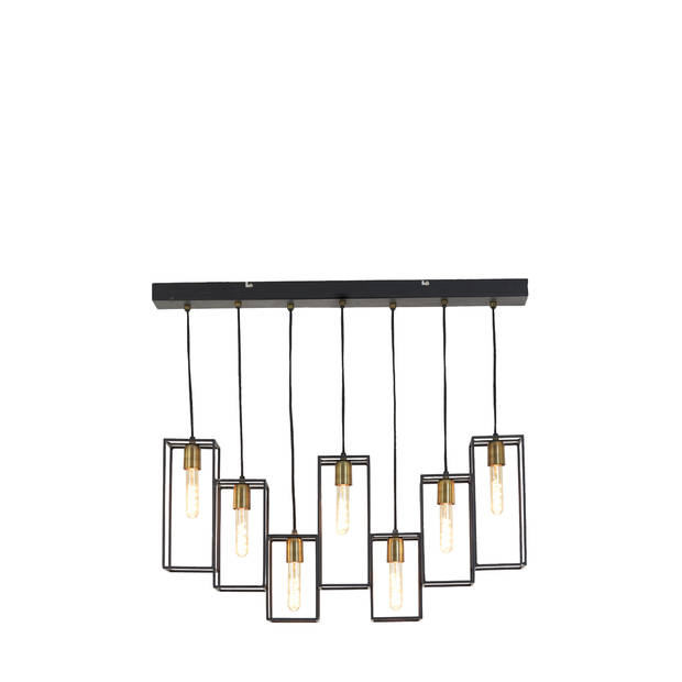 Light & Living - Hanglamp MARLEY - 84x15x57cm - Zwart