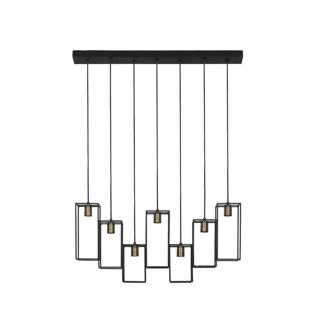 Light & Living - Hanglamp MARLEY - 84x15x57cm - Zwart