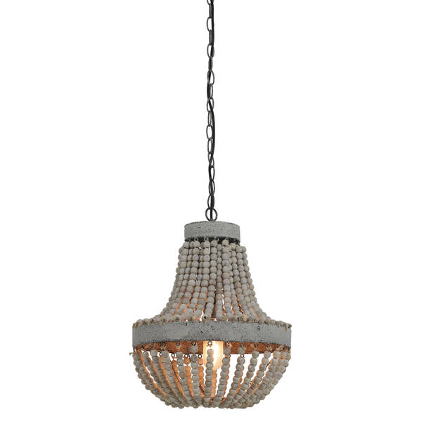 Light & Living - Hanglamp LUNA - Ø35.5x45cm - Wit