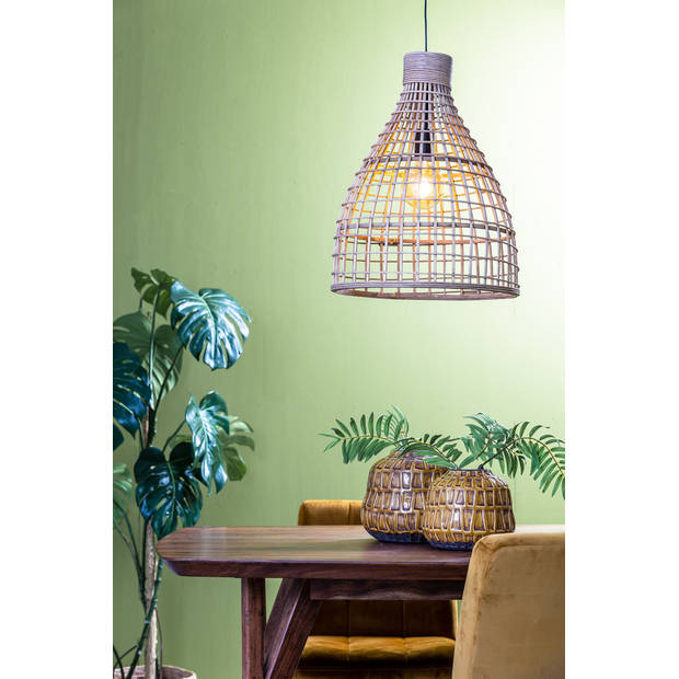 Light & Living - Hanglamp Puerto - 40x40x51 - Bruin