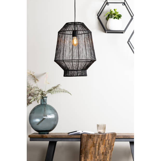 Light & Living - Hanglamp Vitora - 37x37x46 - Zwart